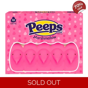Peeps Pink Marshmallow Chicks - 10 Chick Easter Pack 85g